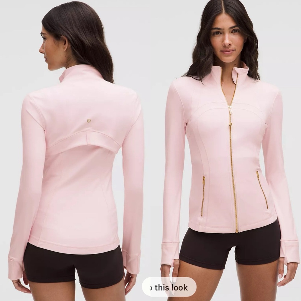 NWT Lululemon Define Jacket Nulu Blissful Pink/Gold/Gold Size 6